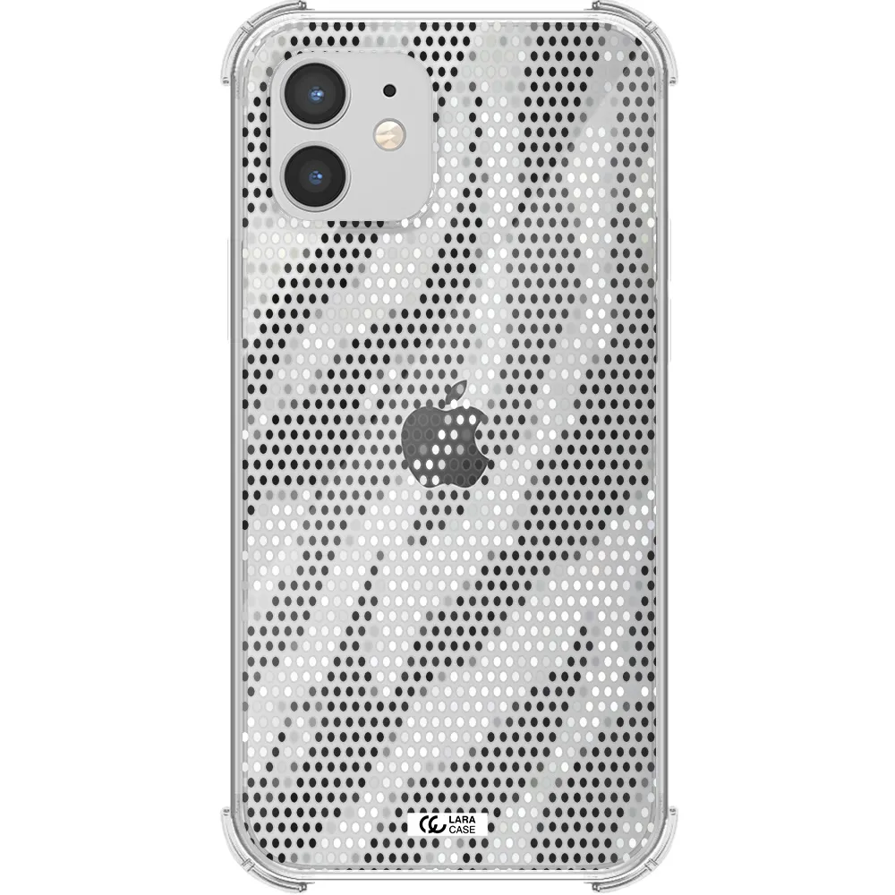 Zebra Dots Apple iPhone 12 Clear PC Case
