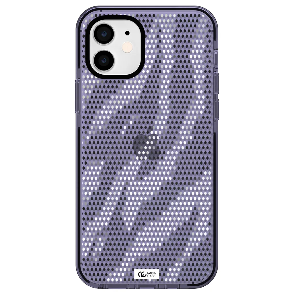 Zebra Dots Apple iPhone 12 impact Lilac Case