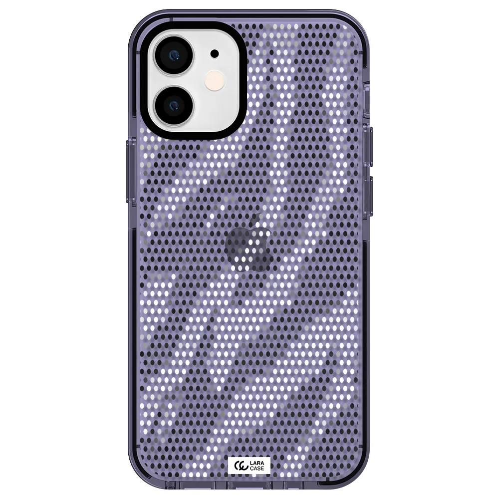 Zebra Dots Apple iPhone 12 mini impact Lilac Case