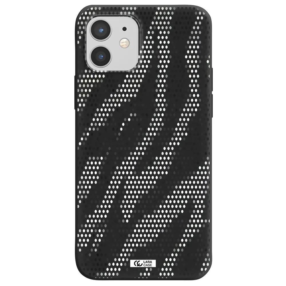 Zebra Dots Apple iPhone 12 mini Silicone black Case