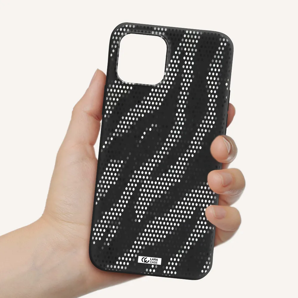 Zebra Dots Apple iPhone 12 mini Silicone black Case