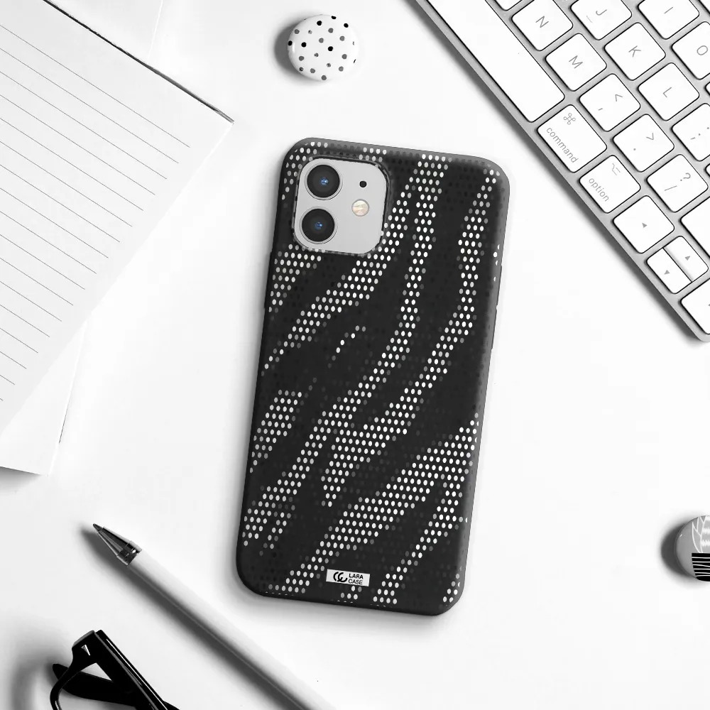 Zebra Dots Apple iPhone 12 mini Silicone black Case