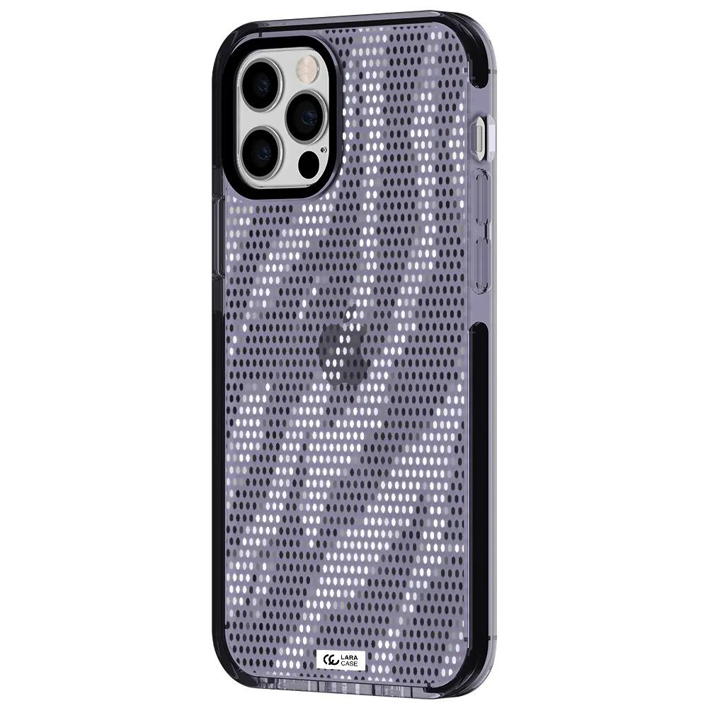 Zebra Dots Apple iPhone 12 pro impact Lilac Case