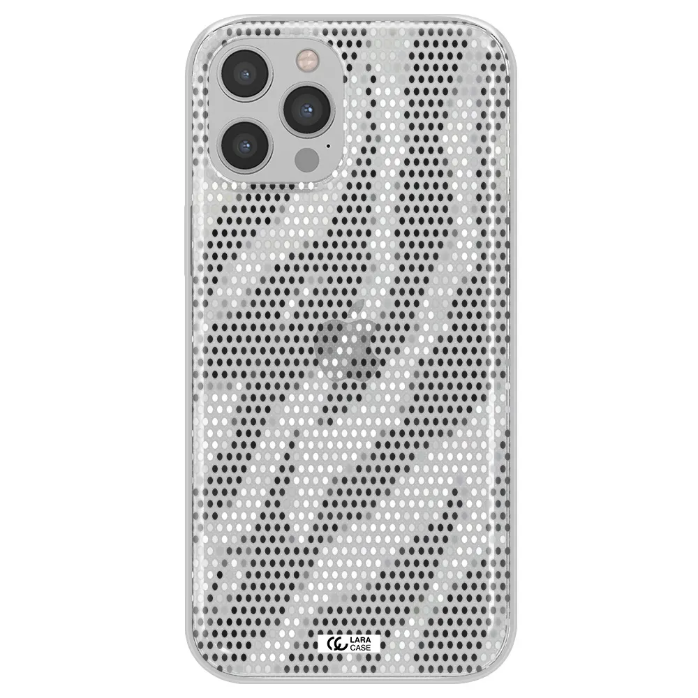 Zebra Dots Apple iPhone 12 pro max Clear TPU Case