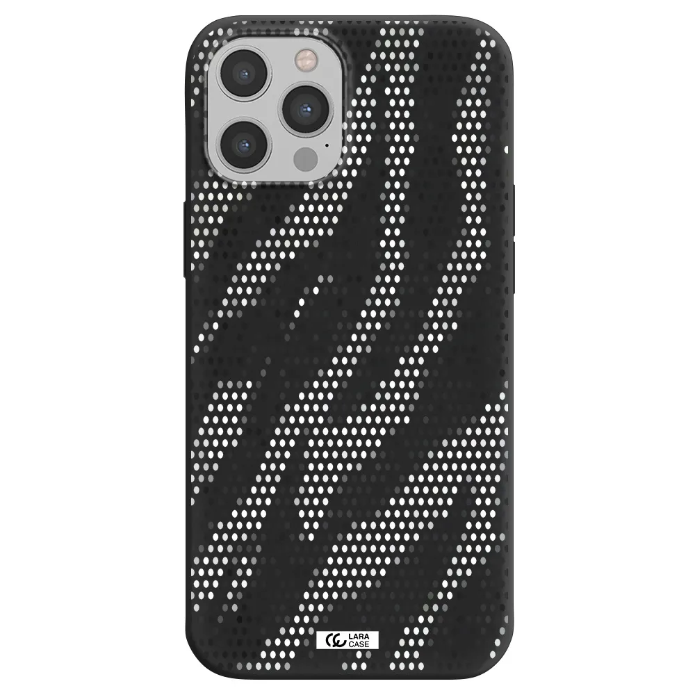 Zebra Dots Apple iPhone 12 pro max Silicone black Case