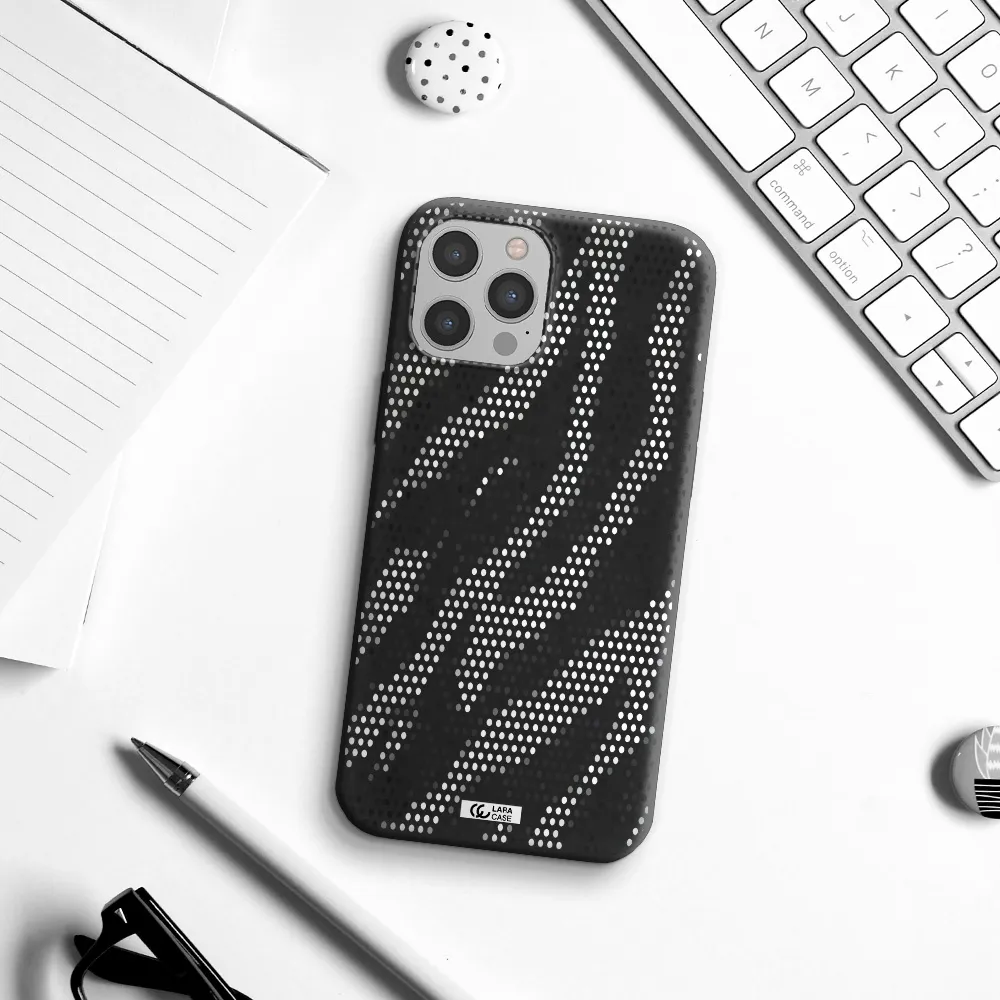 Zebra Dots Apple iPhone 12 pro max Silicone black Case
