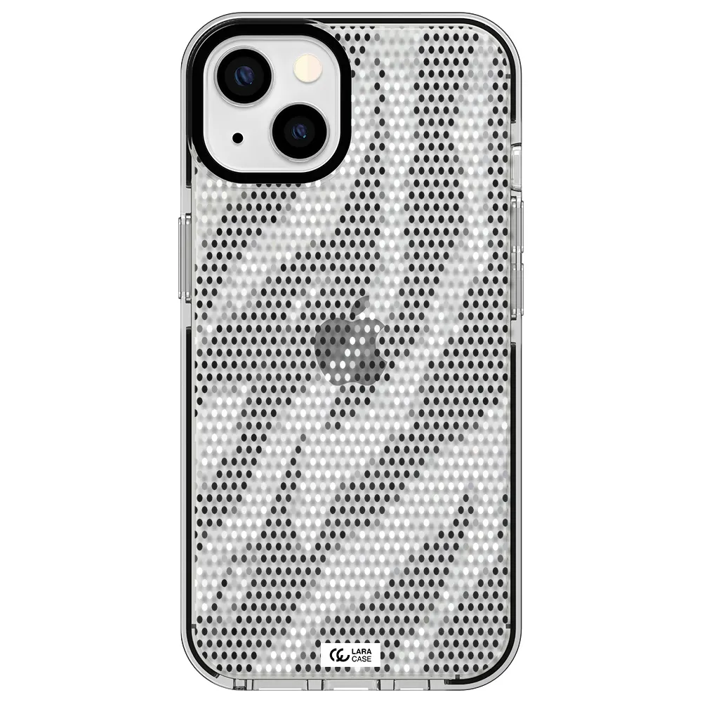 Zebra Dots Apple iPhone 13 impact black border Case