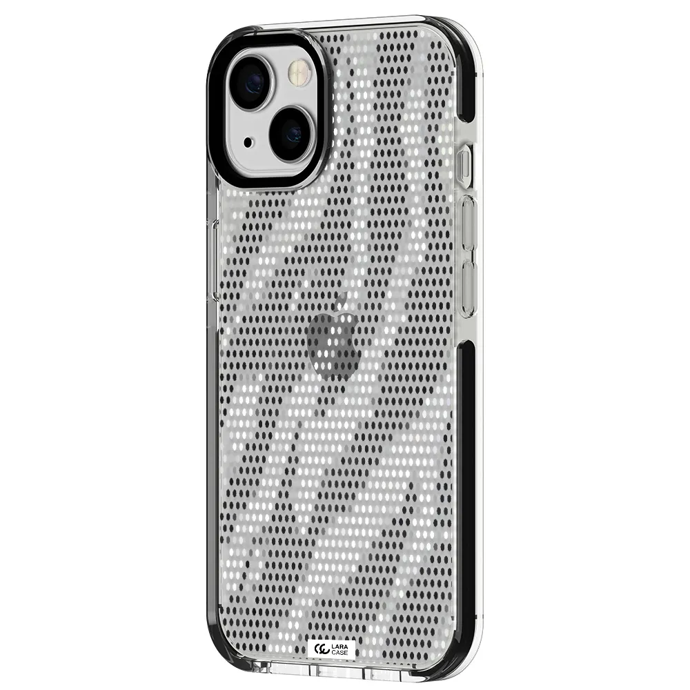 Zebra Dots Apple iPhone 13 impact black border Case