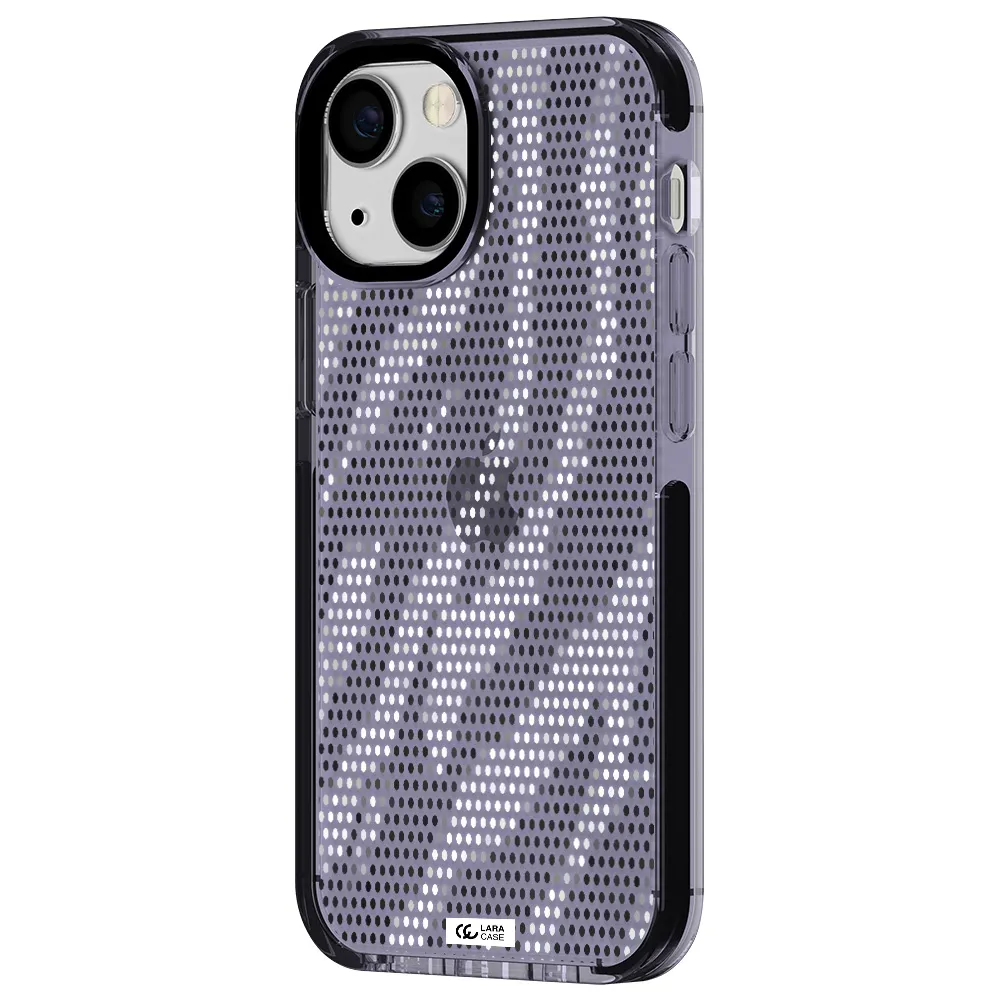 Zebra Dots Apple iPhone 13 mini impact Lilac Case