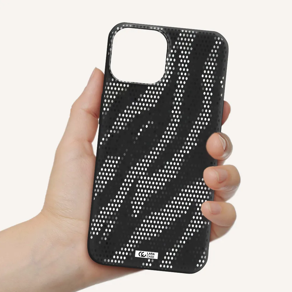 Zebra Dots Apple iPhone 13 mini Silicone black Case