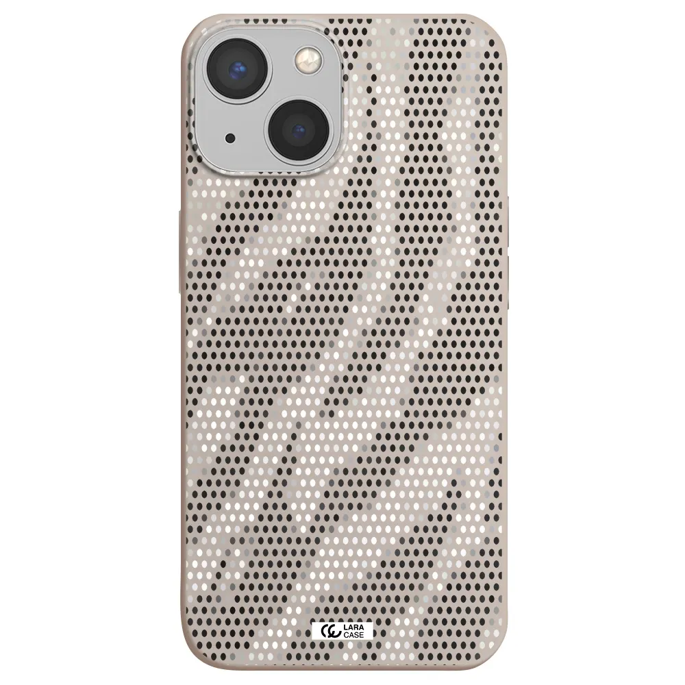 Zebra Dots Apple iPhone 13 mini Silicone Stone Case