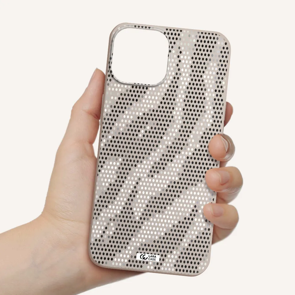 Zebra Dots Apple iPhone 13 mini Silicone Stone Case