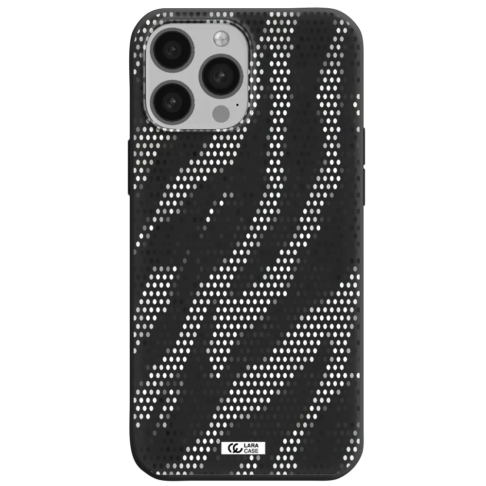 Zebra Dots Apple iPhone 13 Pro Max Silicone black Case