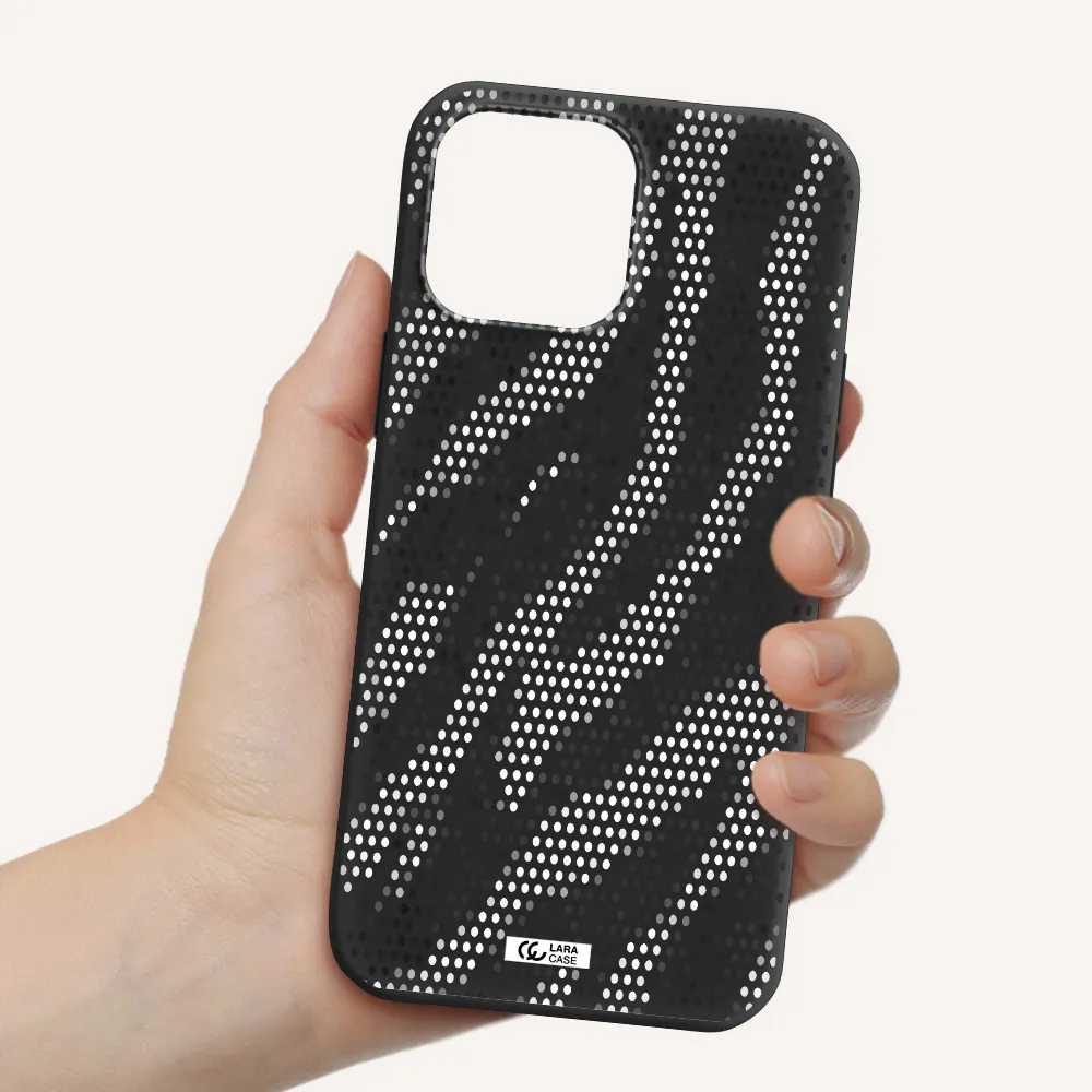 Zebra Dots Apple iPhone 13 Pro Max Silicone black Case