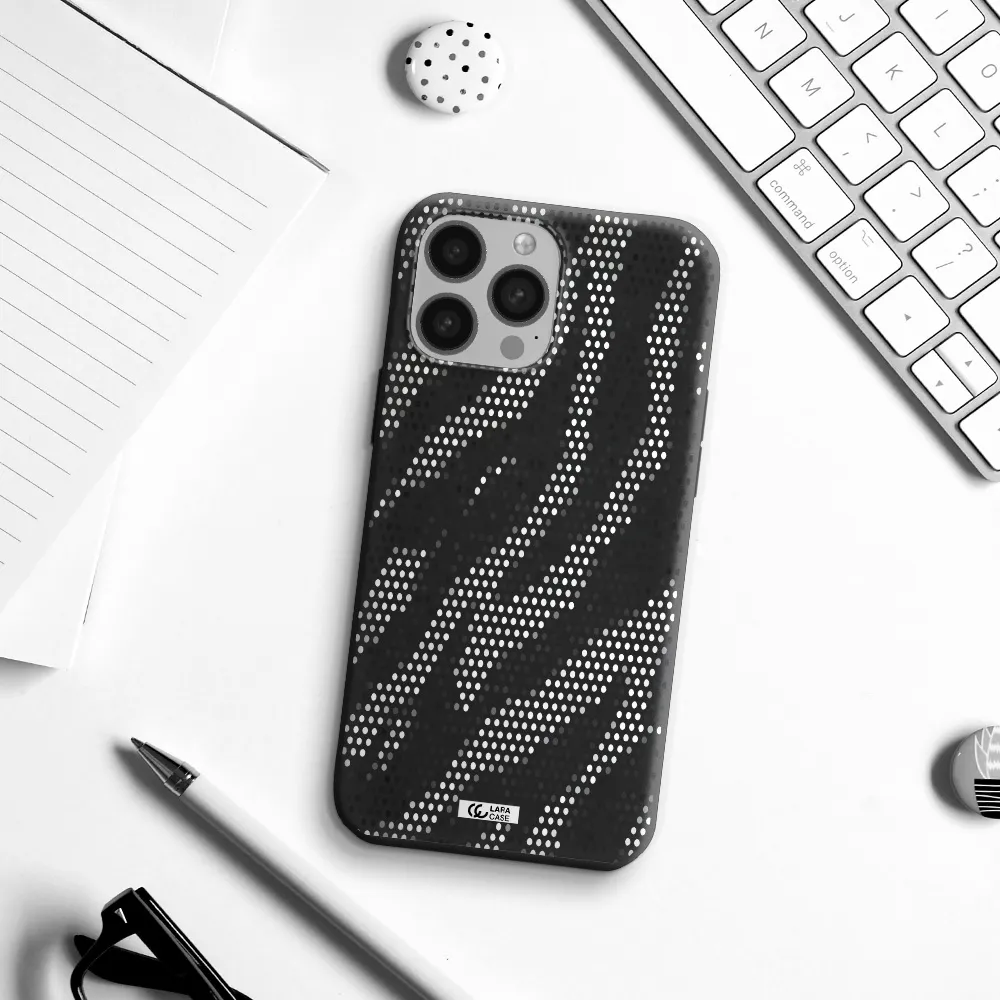 Zebra Dots Apple iPhone 13 Pro Max Silicone black Case
