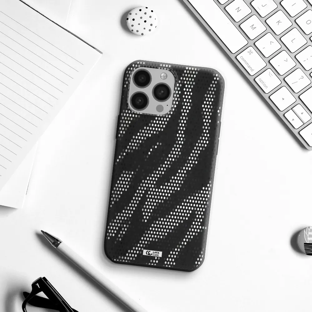 Zebra Dots Apple iPhone 13 Pro Silicone black Case