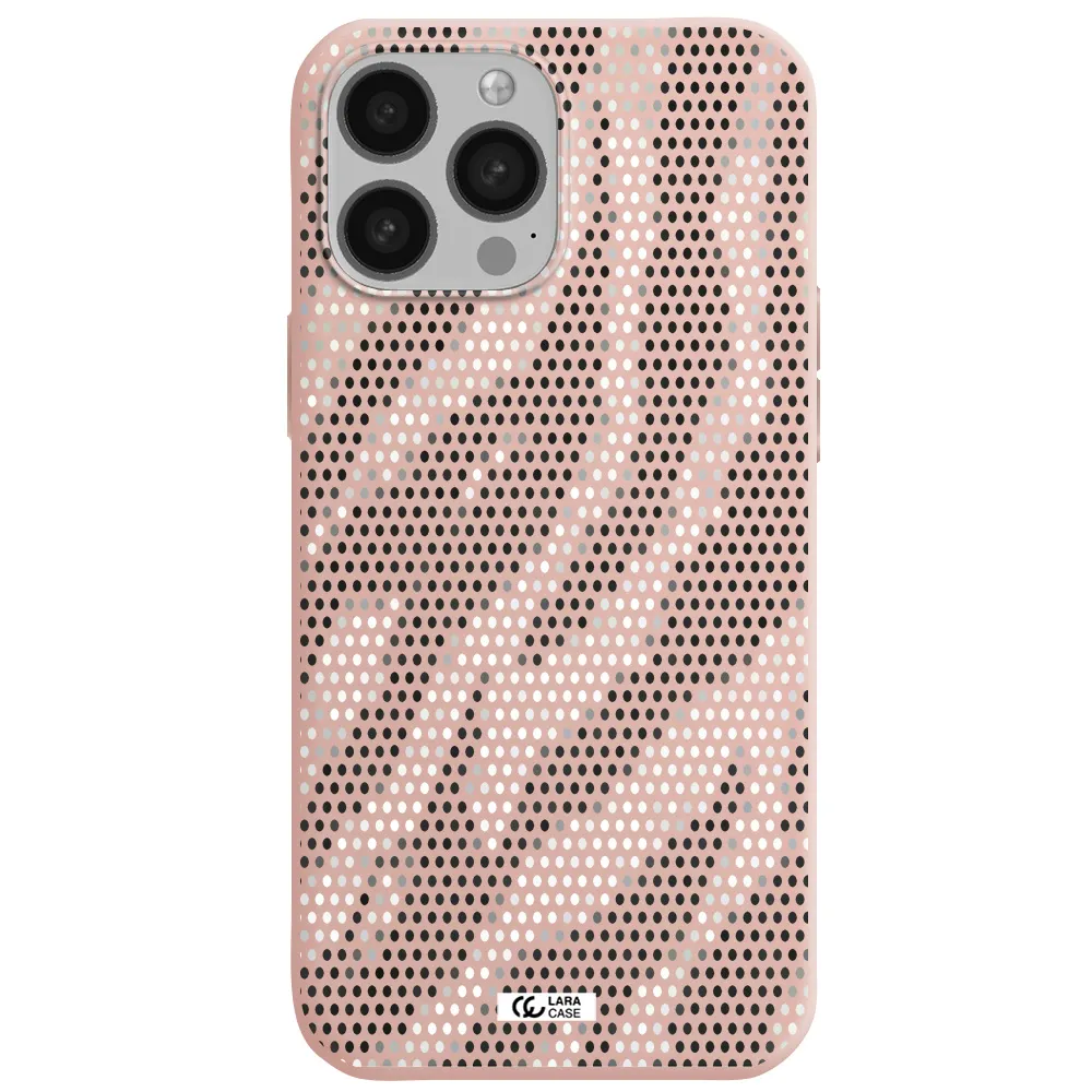 Zebra Dots Apple iPhone 13 Pro Silicone pastel pink Case