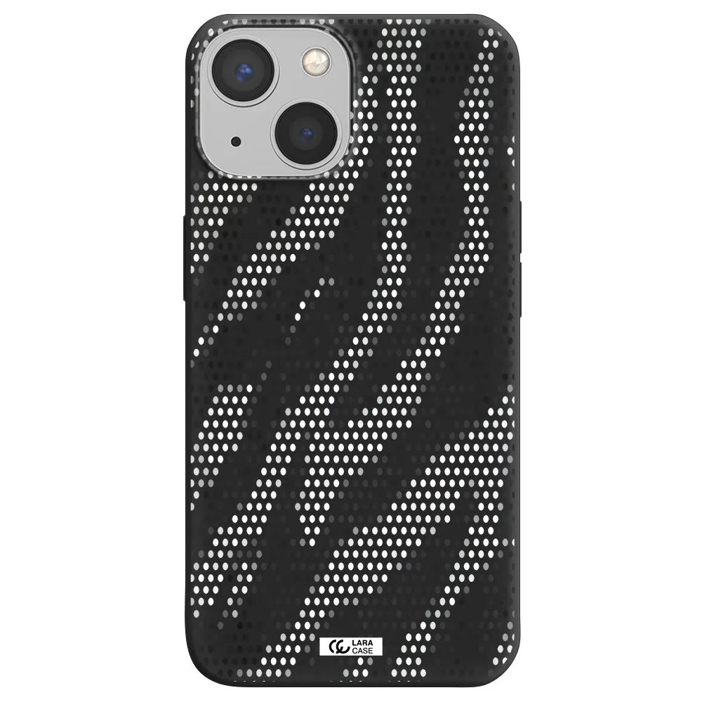 Zebra Dots Apple iPhone 13 Silicone black Case