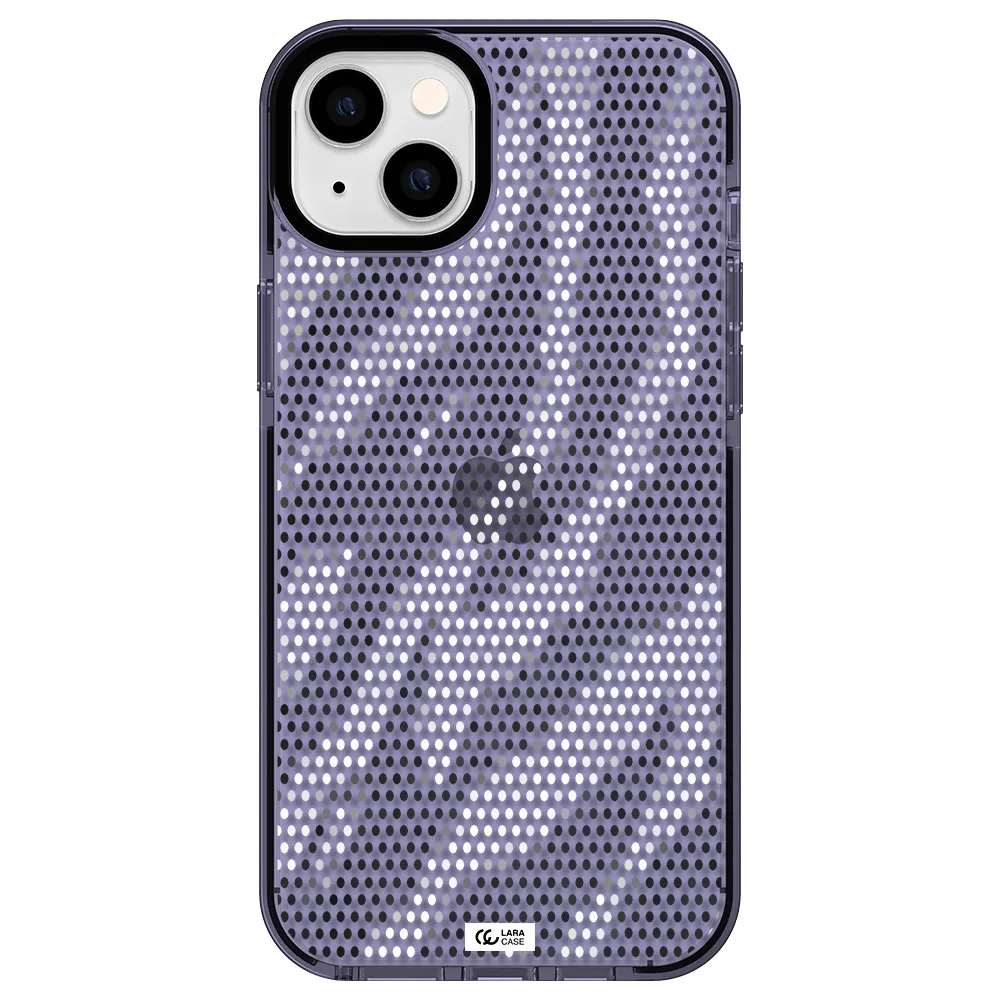 Zebra Dots Apple iPhone 14 plus impact Lilac Case