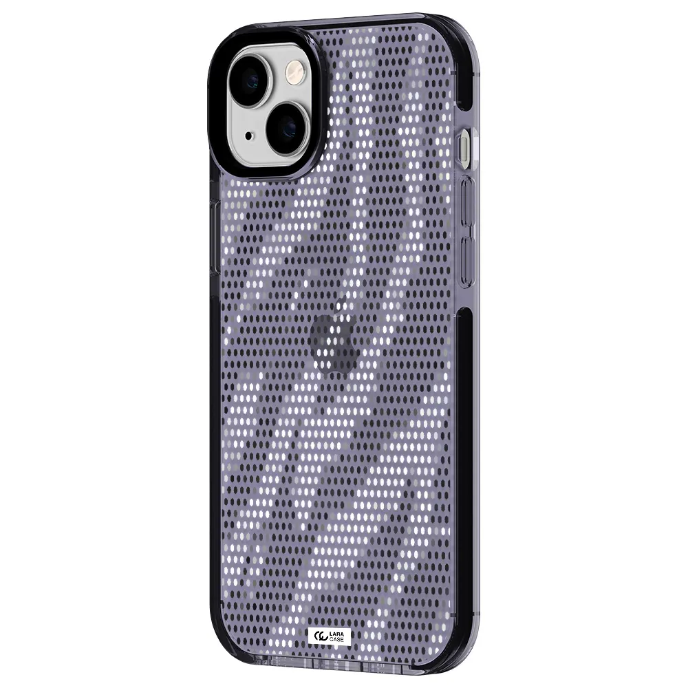 Zebra Dots Apple iPhone 14 plus impact Lilac Case