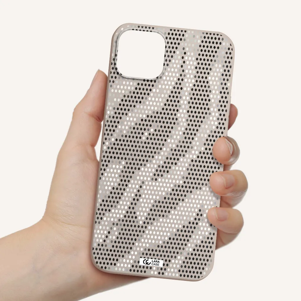 Zebra Dots Apple iPhone 14 plus Silicone Stone Case