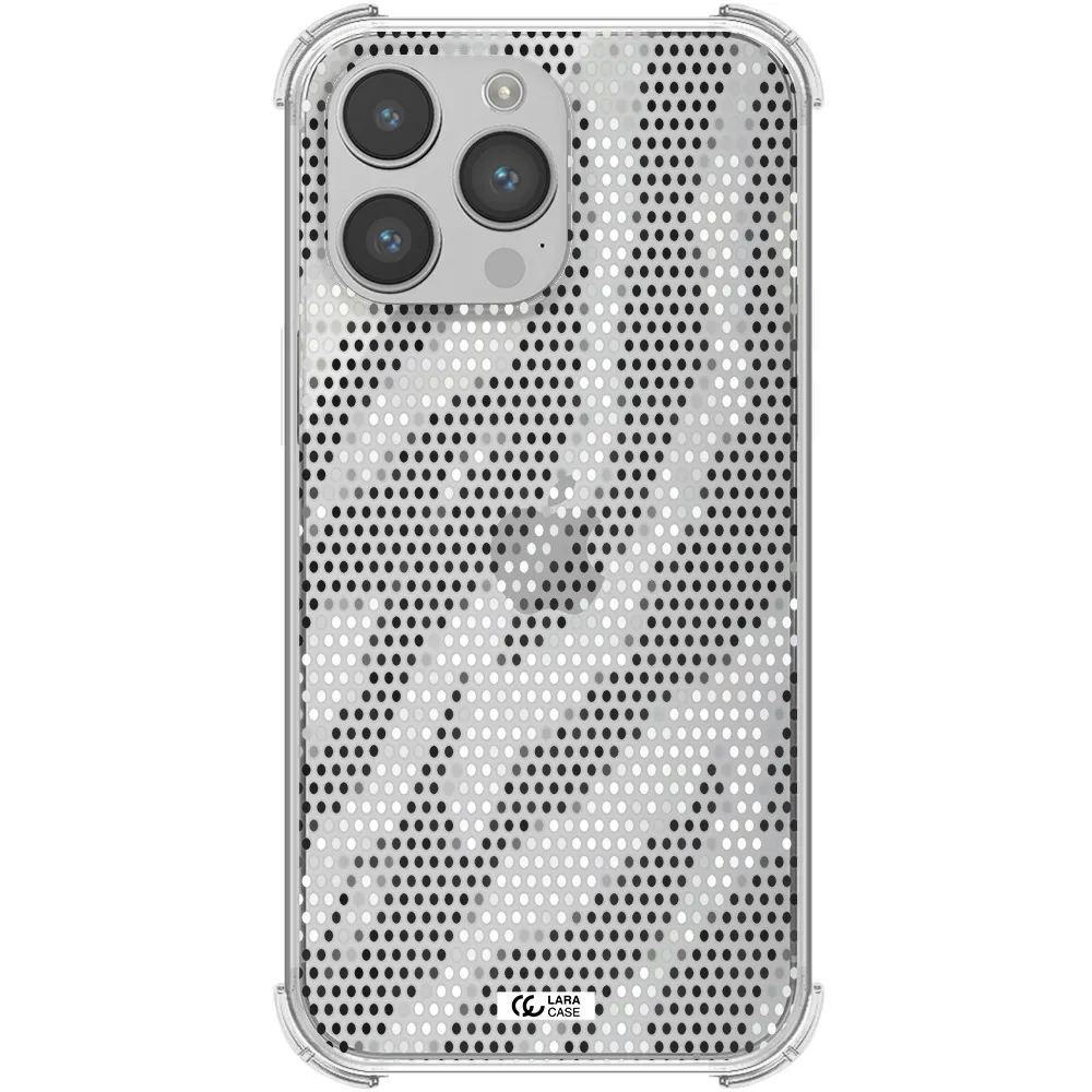 Zebra Dots Apple iPhone 14 pro Clear PC Case