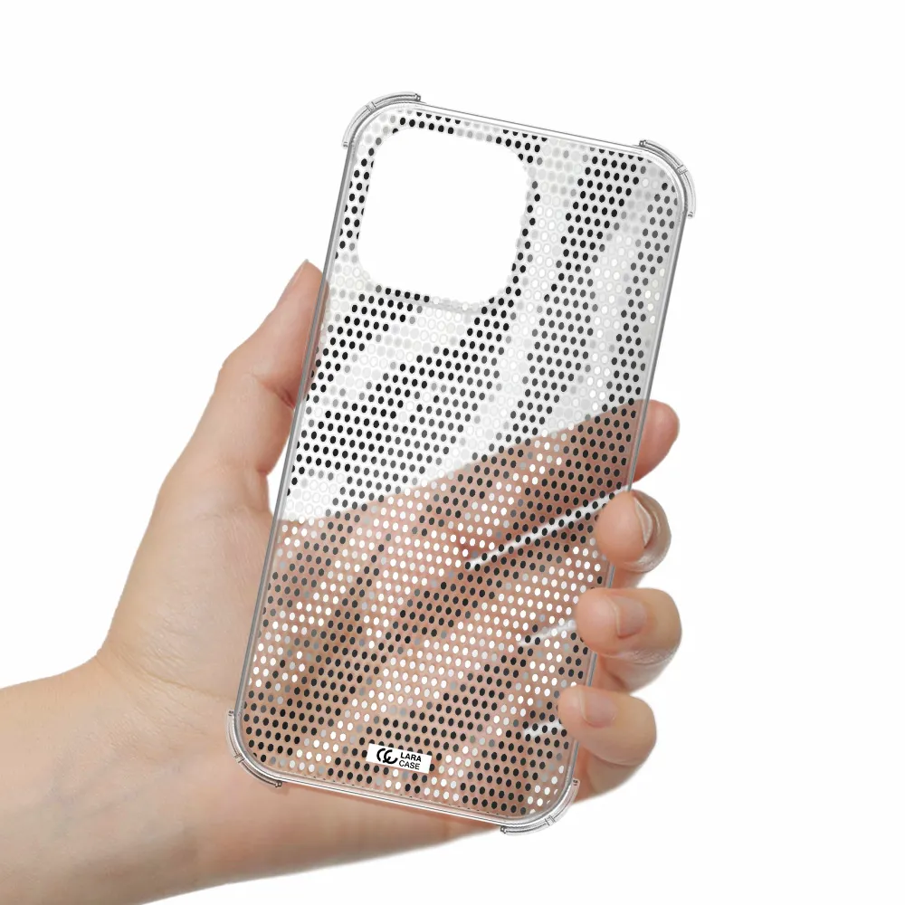 Zebra Dots Apple iPhone 14 pro Clear PC Case
