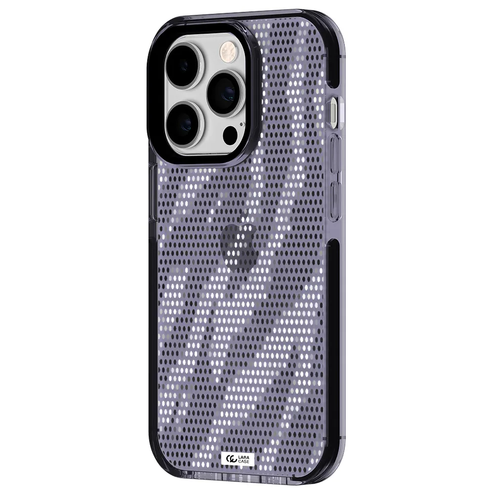 Zebra Dots Apple iPhone 14 pro impact Lilac Case