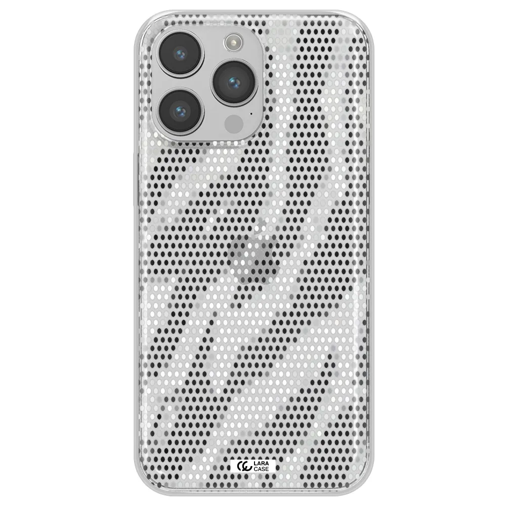 Zebra Dots Apple iPhone 14 pro max Clear TPU Case