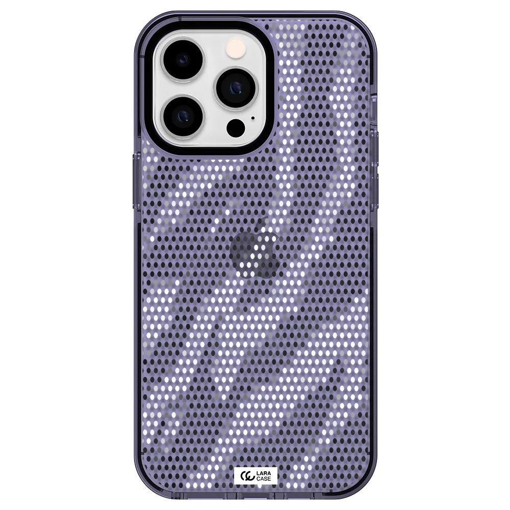 Zebra Dots Apple iPhone 14 pro max impact Lilac Case
