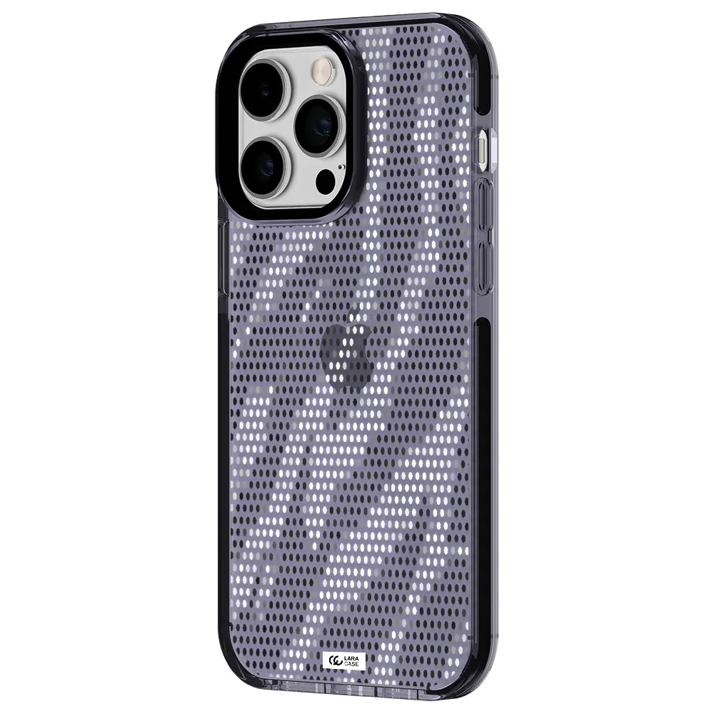 Zebra Dots Apple iPhone 14 pro max impact Lilac Case