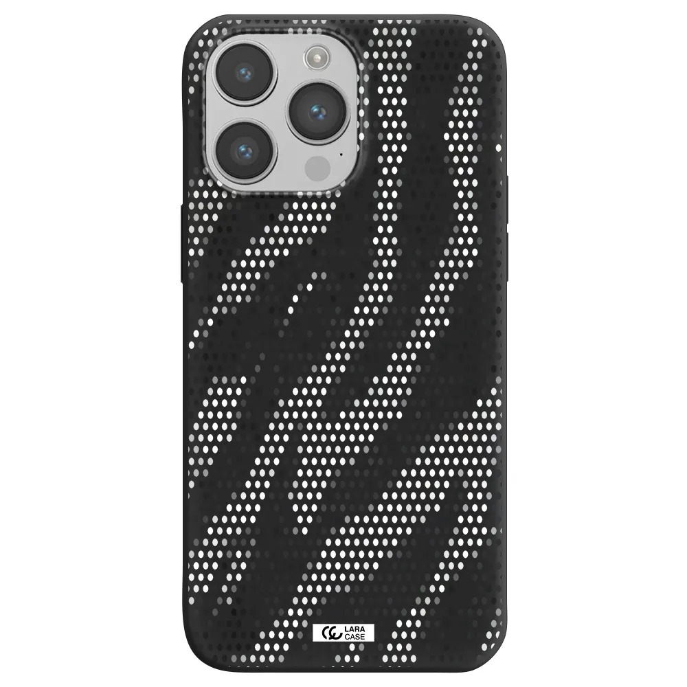 Zebra Dots Apple iPhone 14 pro max Silicone black Case