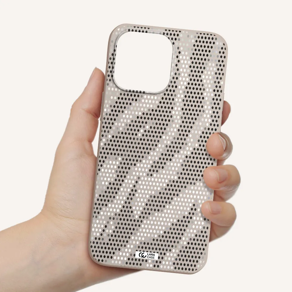 Zebra Dots Apple iPhone 14 pro Silicone Stone Case