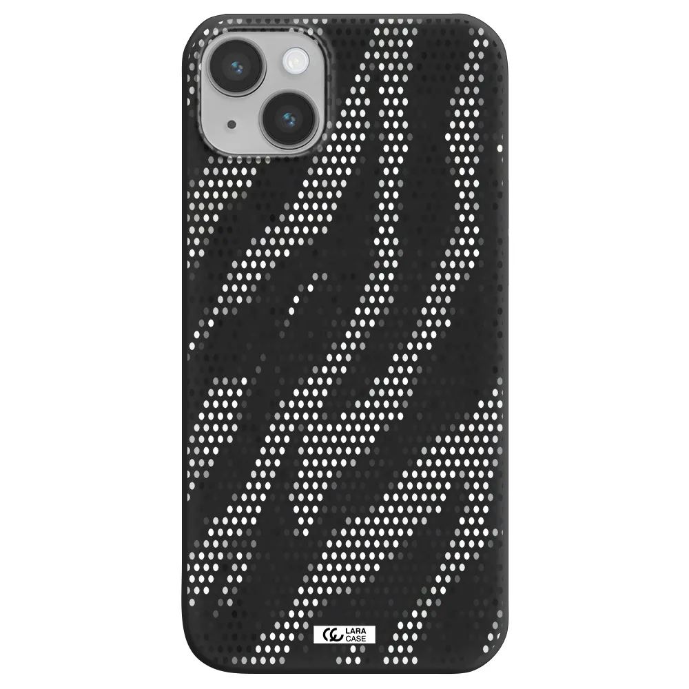 Zebra Dots Apple iPhone 14 Silicone black Case