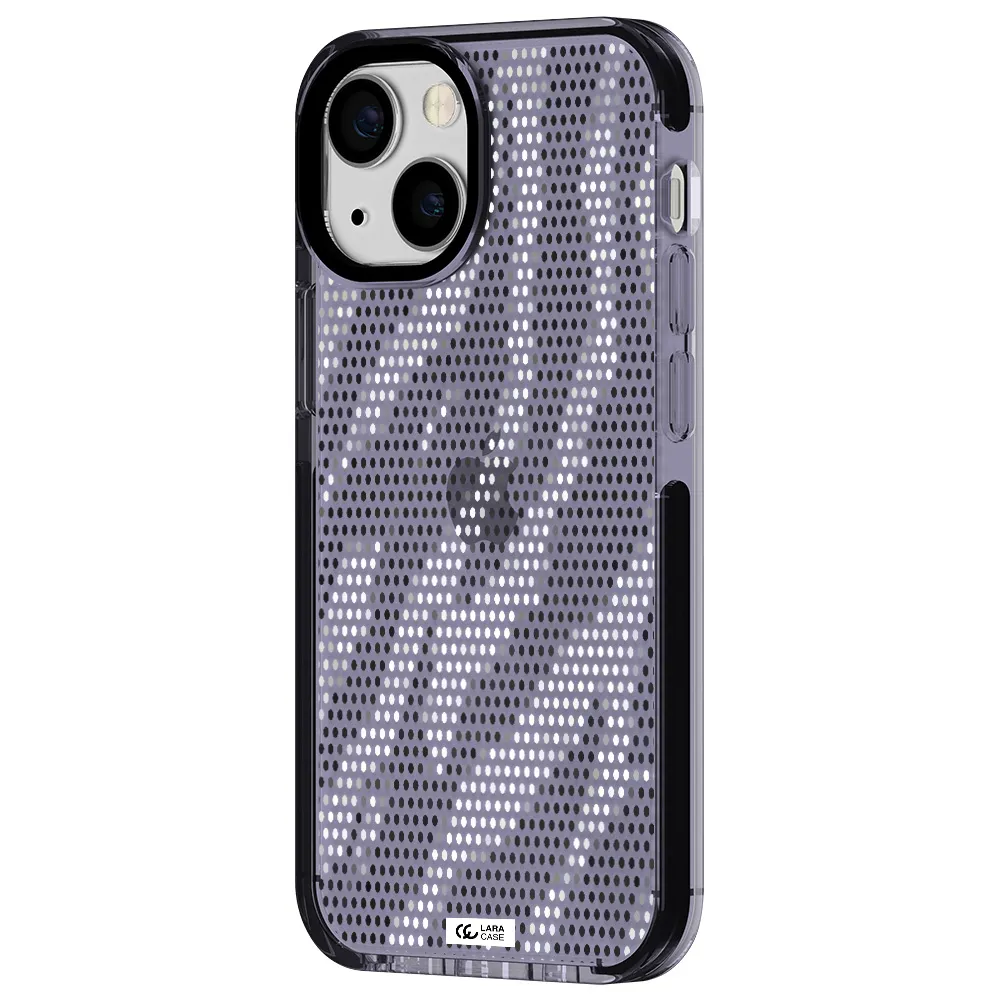 Zebra Dots Apple iPhone 15 impact Lilac Case