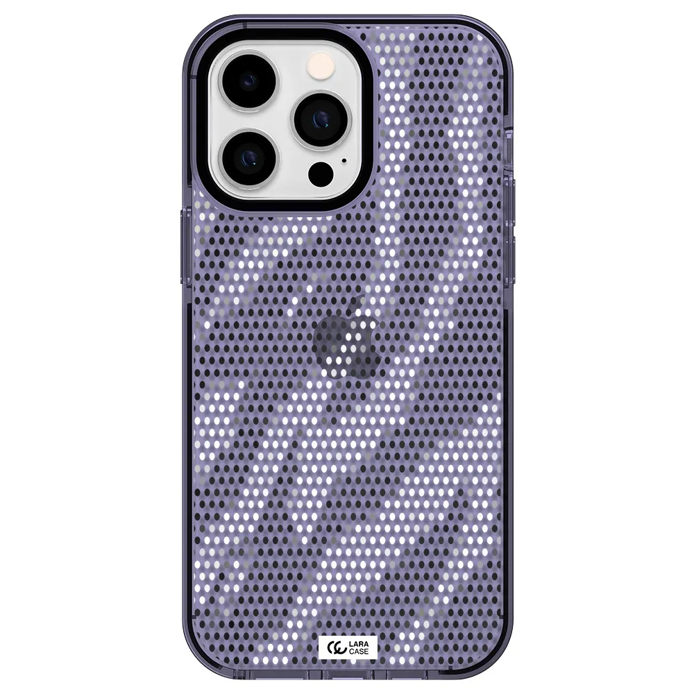 Zebra Dots Apple iPhone 15 Pro Max impact Lilac Case