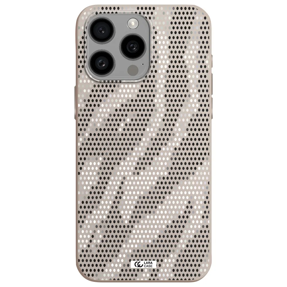 Zebra Dots Apple Iphone 15 Pro max Silicone Stone Case