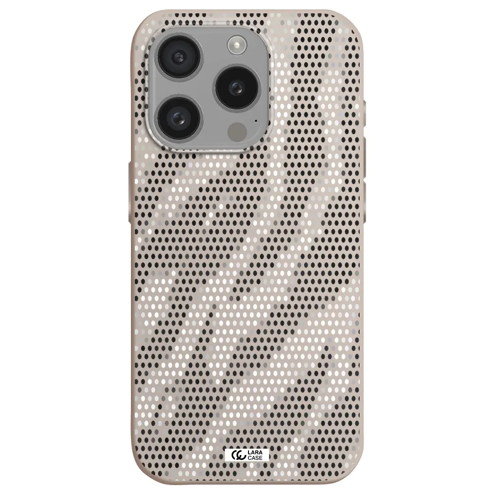 Zebra Dots Apple Iphone 15 Pro Silicone Stone Case