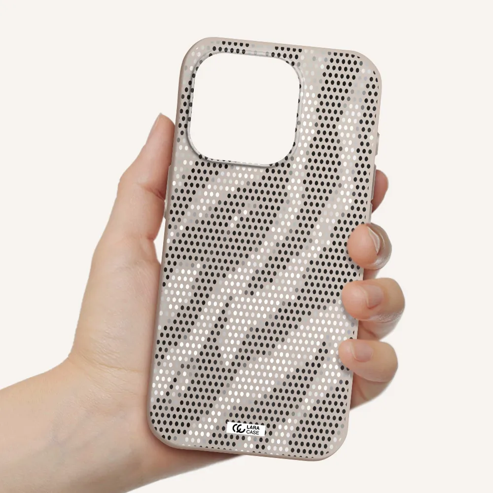 Zebra Dots Apple Iphone 15 Pro Silicone Stone Case