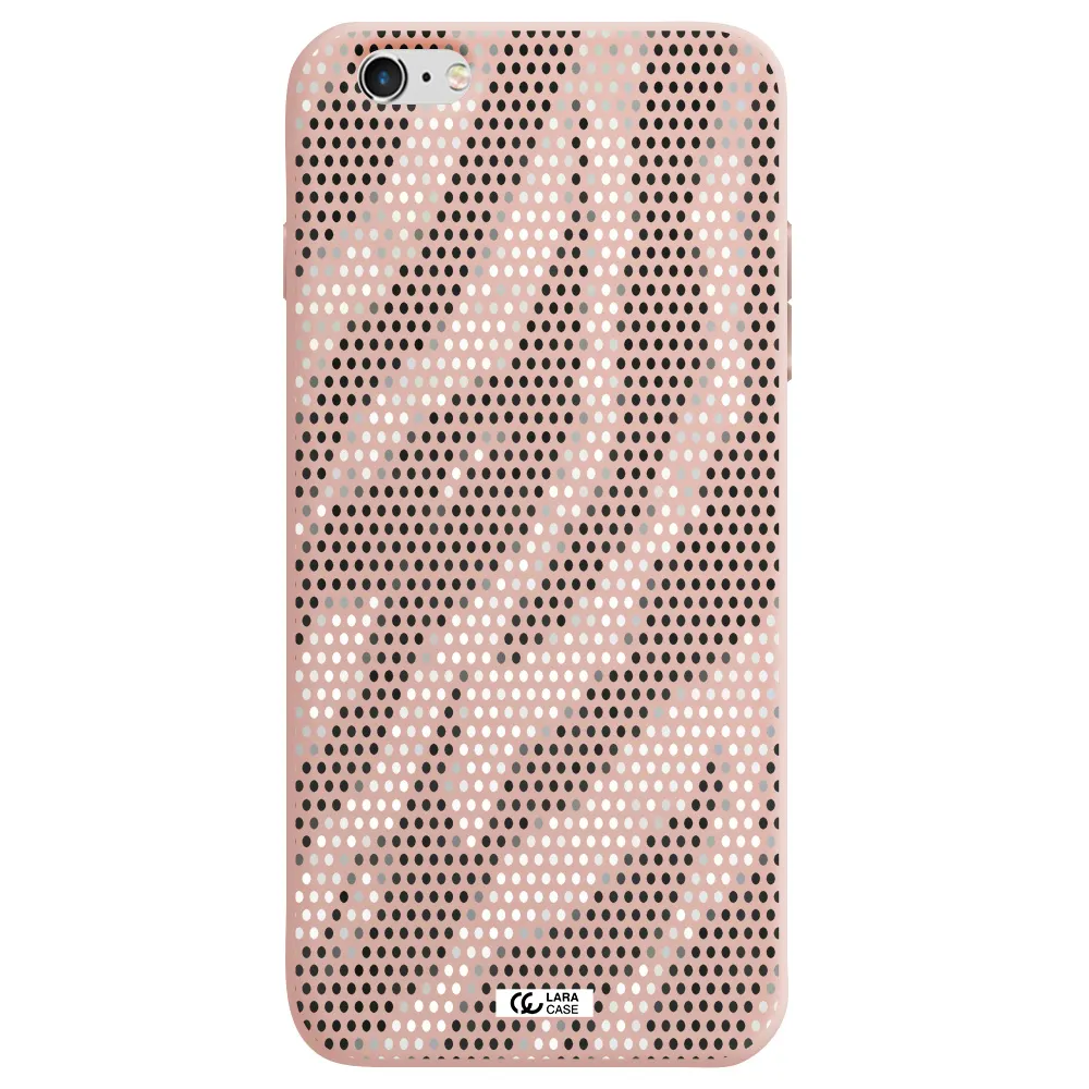 Zebra Dots Apple iPhone 6 plus Silicone pastel pink Case