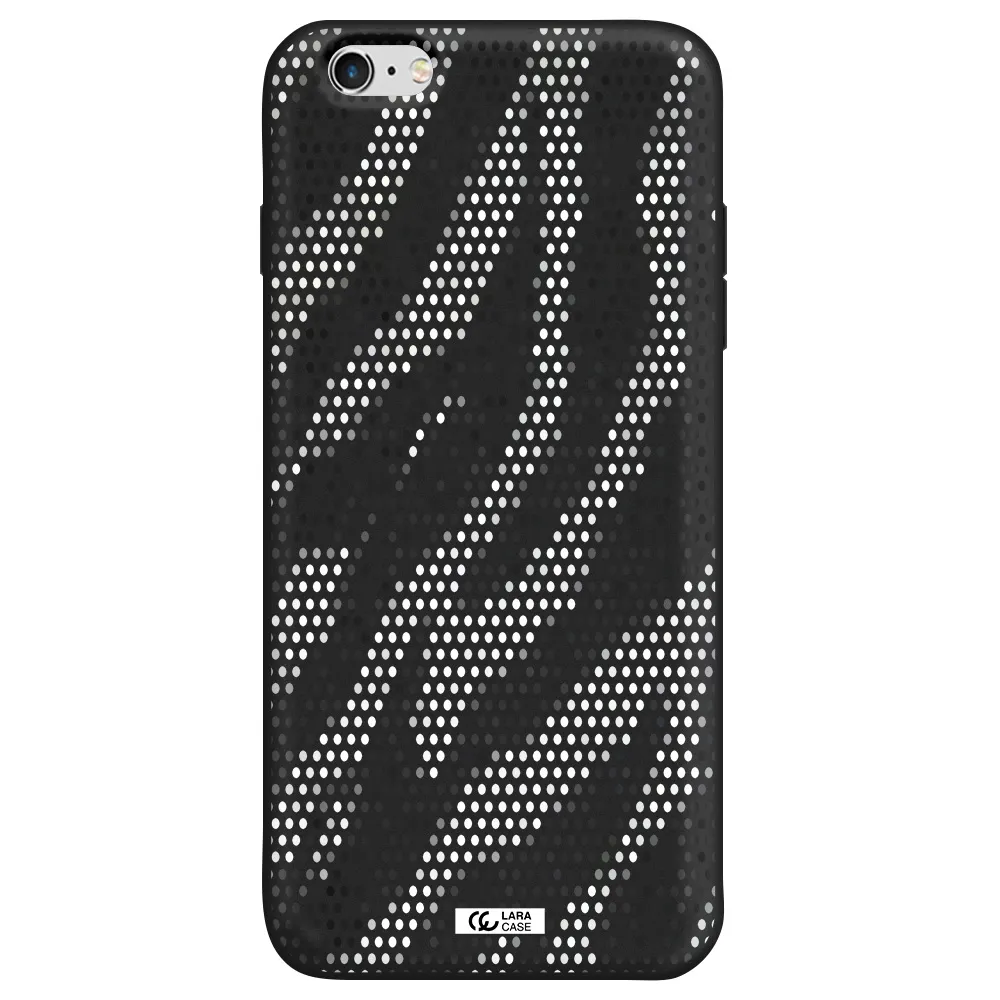 Zebra Dots Apple iPhone 6 s plus Silicone black Case