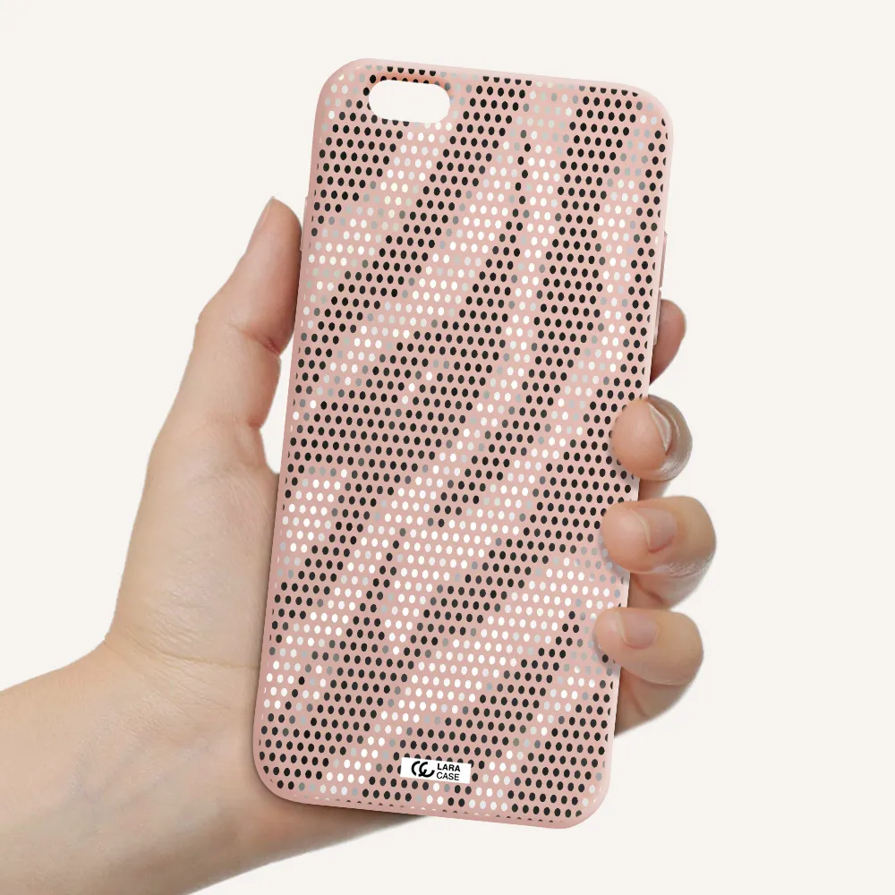 Zebra Dots Apple iPhone 6 s plus Silicone pastel pink Case