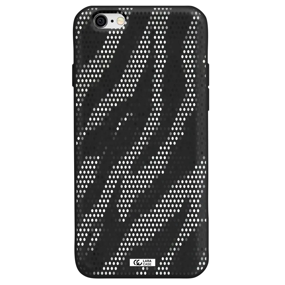 Zebra Dots Apple iPhone 6 Silicone black Case
