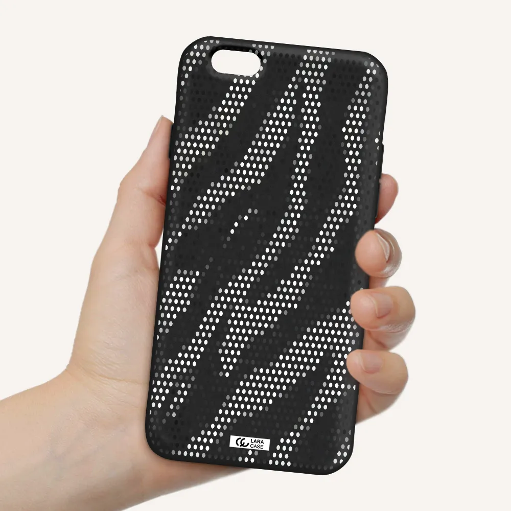 Zebra Dots Apple iPhone 6 Silicone black Case