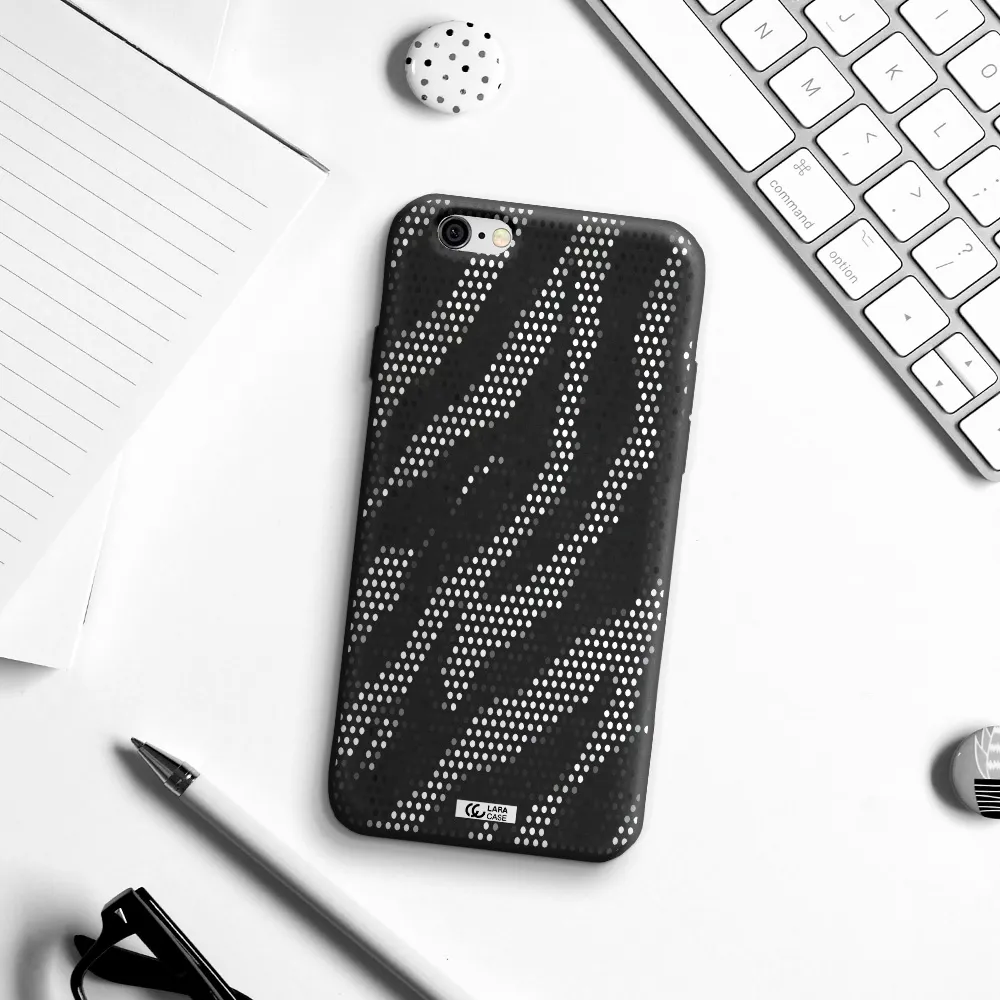 Zebra Dots Apple iPhone 6 Silicone black Case