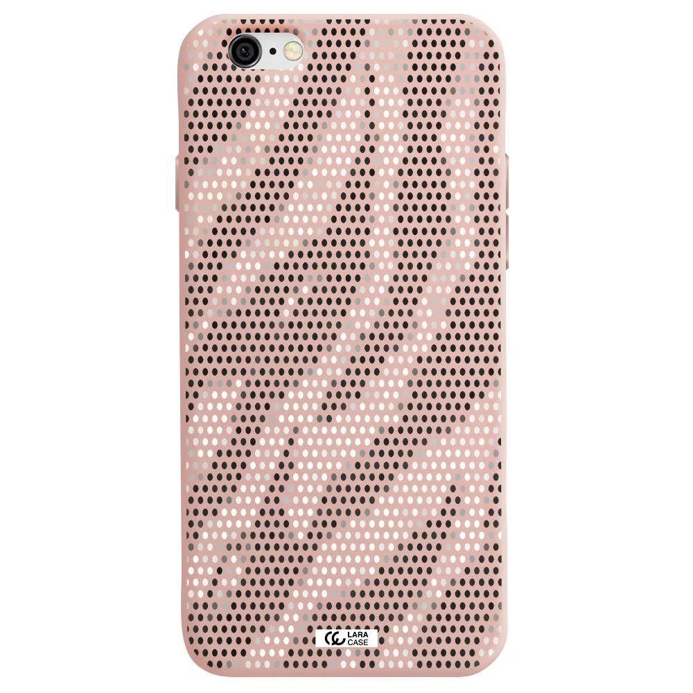 Zebra Dots Apple iPhone 6 Silicone pastel pink Case