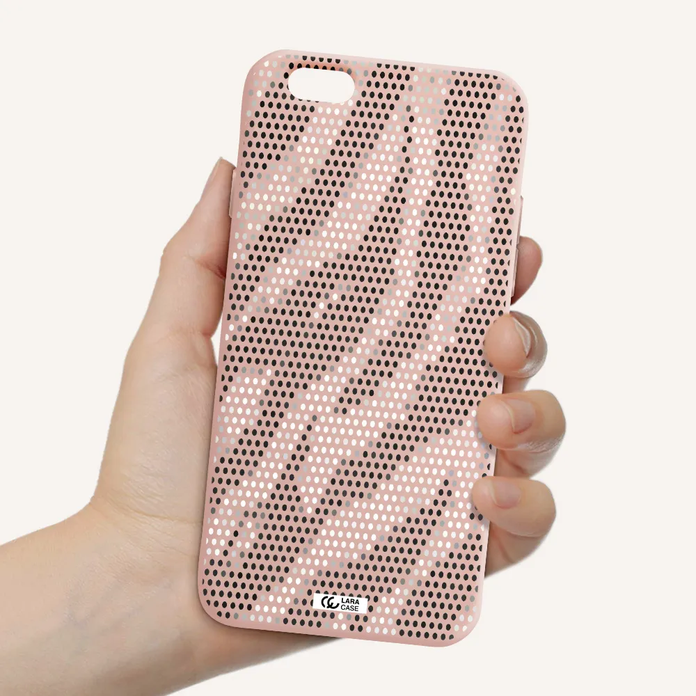 Zebra Dots Apple iPhone 6 Silicone pastel pink Case