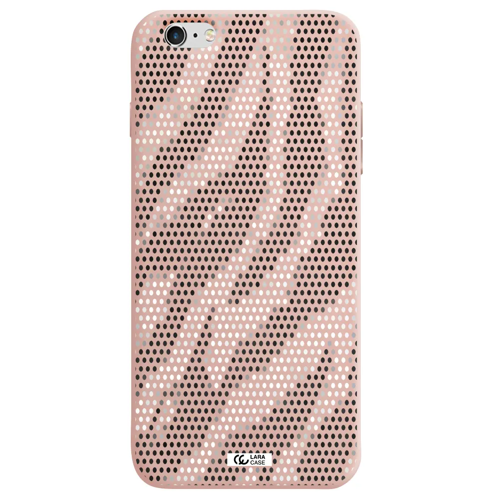 Zebra Dots Apple iPhone 6S Silicone pastel pink Case