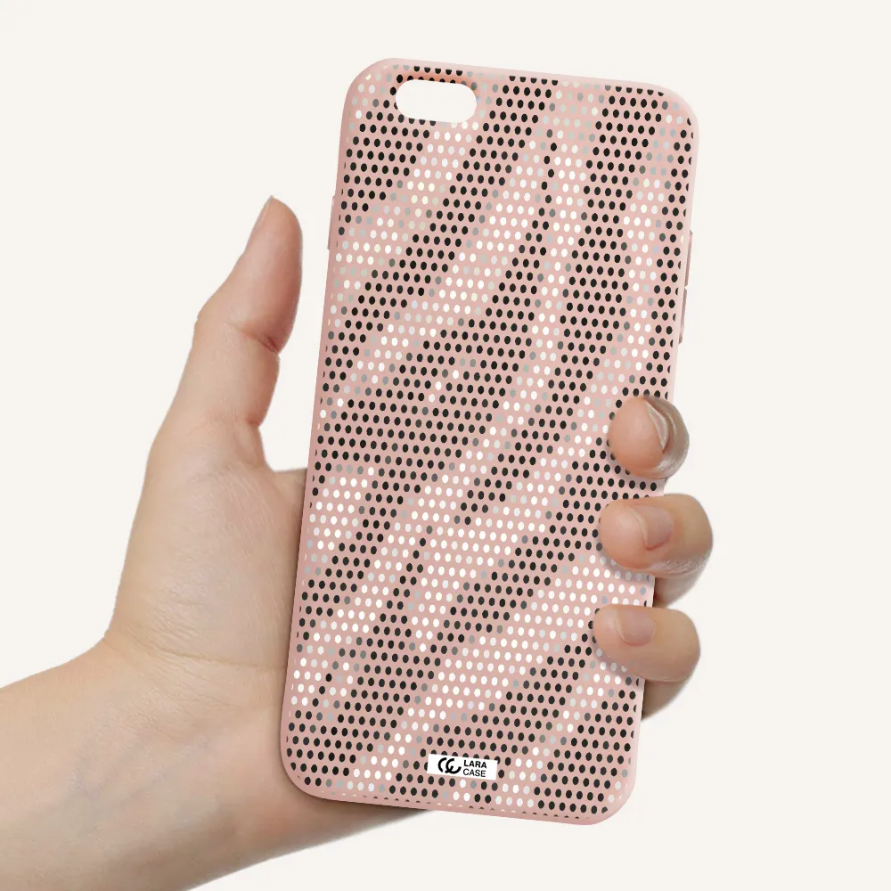 Zebra Dots Apple iPhone 6S Silicone pastel pink Case