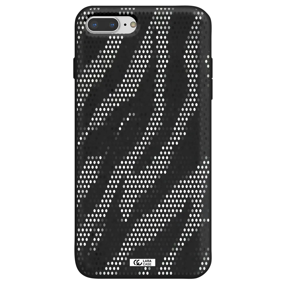 Zebra Dots Apple iPhone 7 plus Silicone black Case